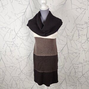 Alice + Olivia Colorblock Knit Cowl Neck Midi Dress